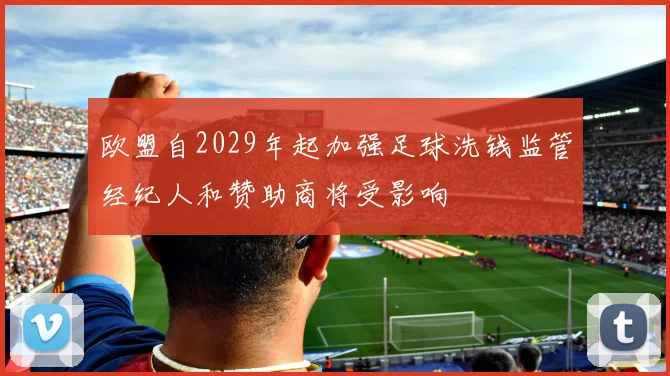 欧盟自2029年起加强足球洗钱监管经纪人和赞助商将受影响